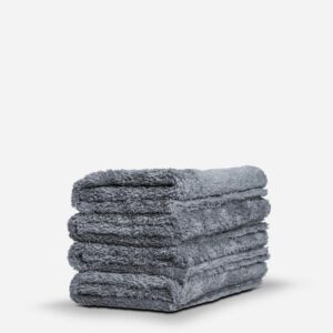 Adam's Borderless Grey Lite Plush Towel - 4 Pack