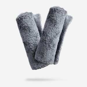 Adam's Borderless Grey Microfiber Towel - 2 Pack