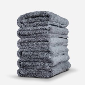 Adam's Borderless Grey Microfiber Towel - 6 Pack